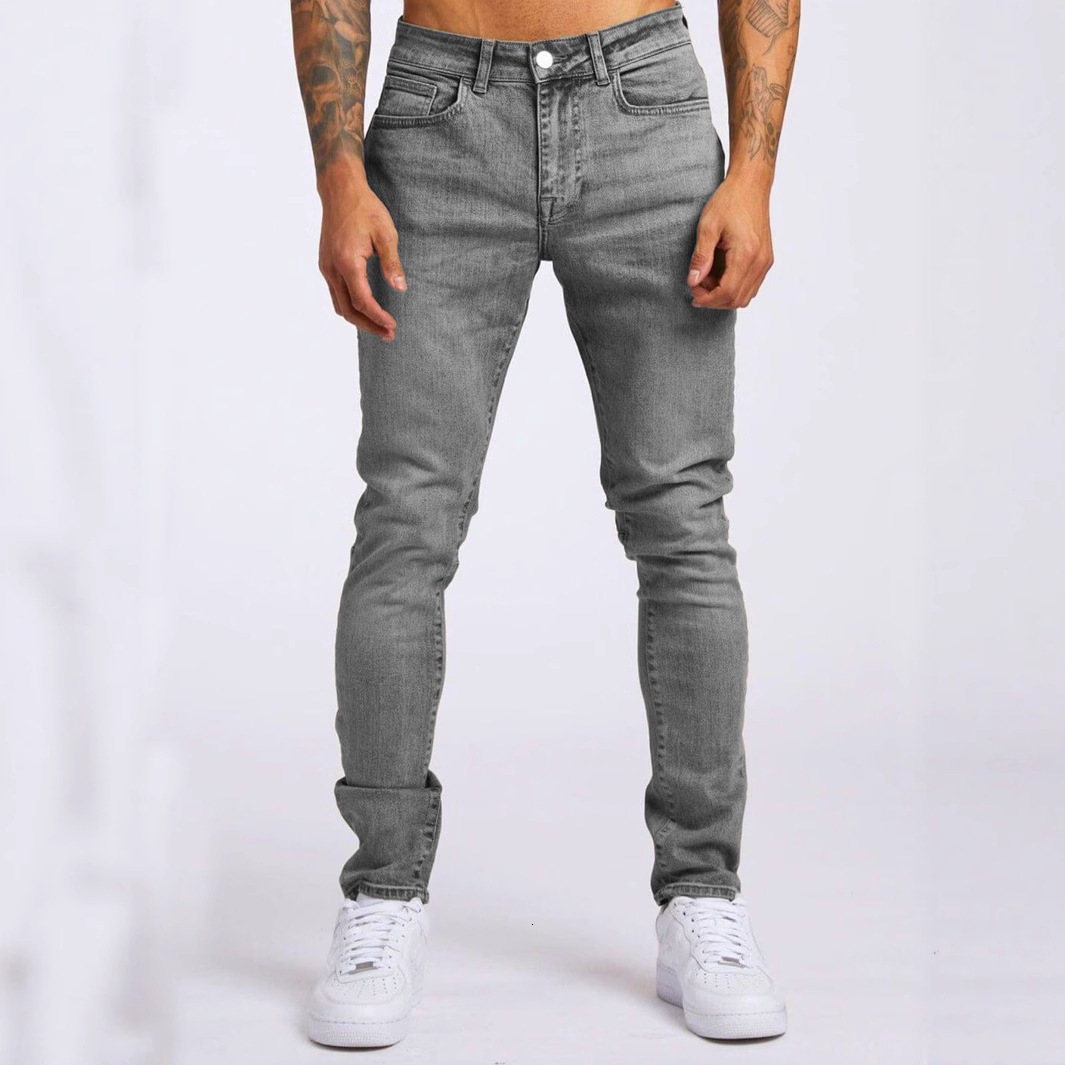 New Mens Jeans from SaleTong Trendy Slim Fit Denim Pants NK362251022