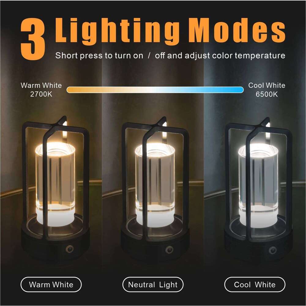 GGbingo Cordless Led Table Lamp Desk Lamps Outdoor Camping Atmosphere Light Restaurant Creative Beside Night Lights Z260227