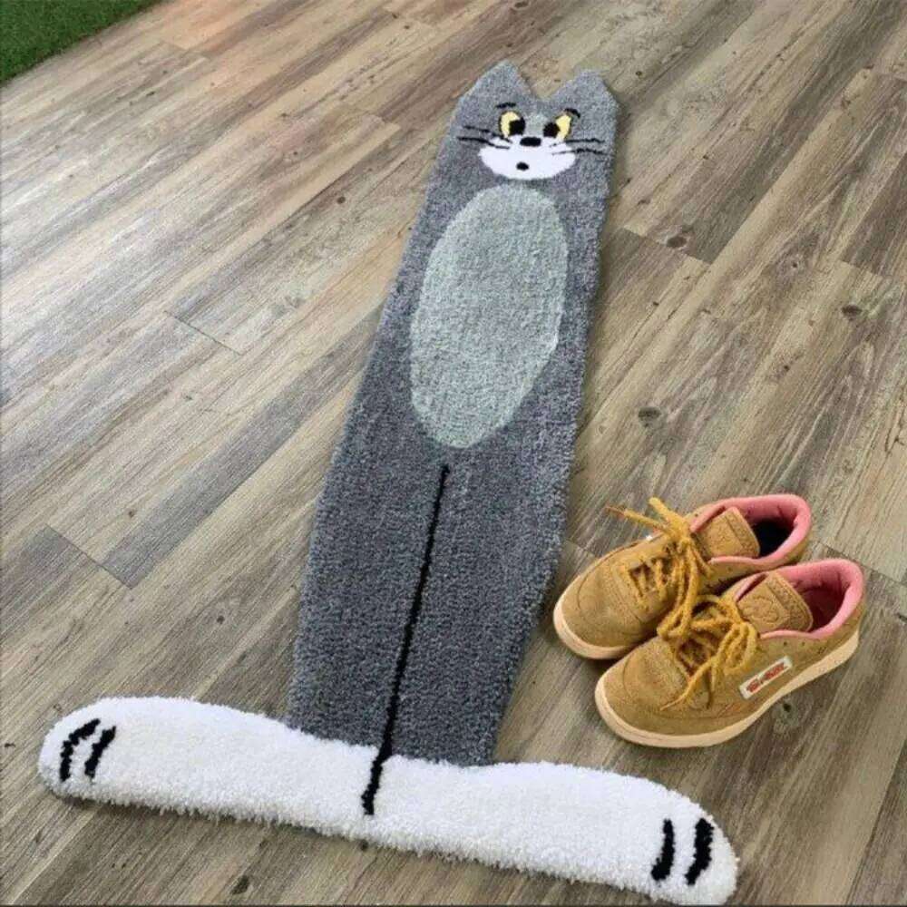 Cartoon Cat Carpet Funny Cute Bedside Bedroom Coffee Table Entrance Floor Stair Mat Indoor Outdoo H260227 - view 4