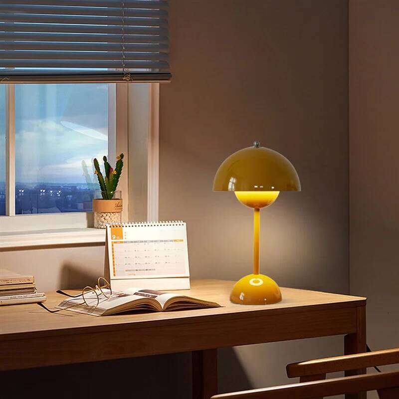 -ABAB Mushroom Flower Bud Rechargeable LED Table Lamp Desk For Bedroom Dining Touch Night Light Simple Modern Decoration Z260227