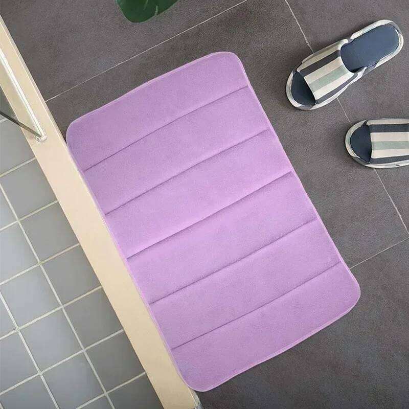 40x60cm Water Absorption Bath Rug Coral Fleece Memory Foam Bathroom Kitchen Door Floor Mat Carpet H260226