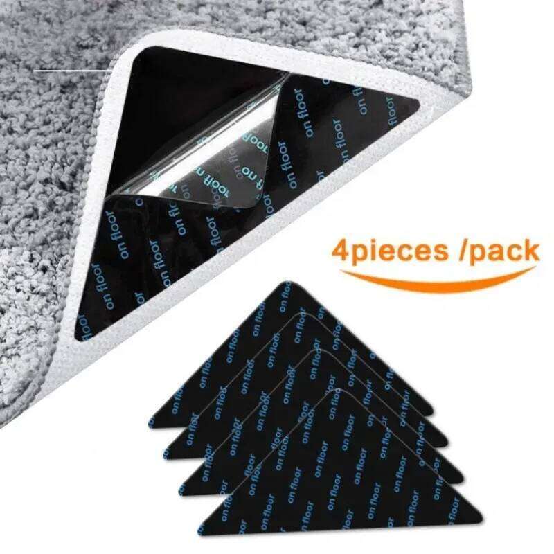 4PCS Nano PU Self-adhesive Anti-slip Triangular Carpet Household Floor Mat Fixed Patch Washable and Reusable H260226