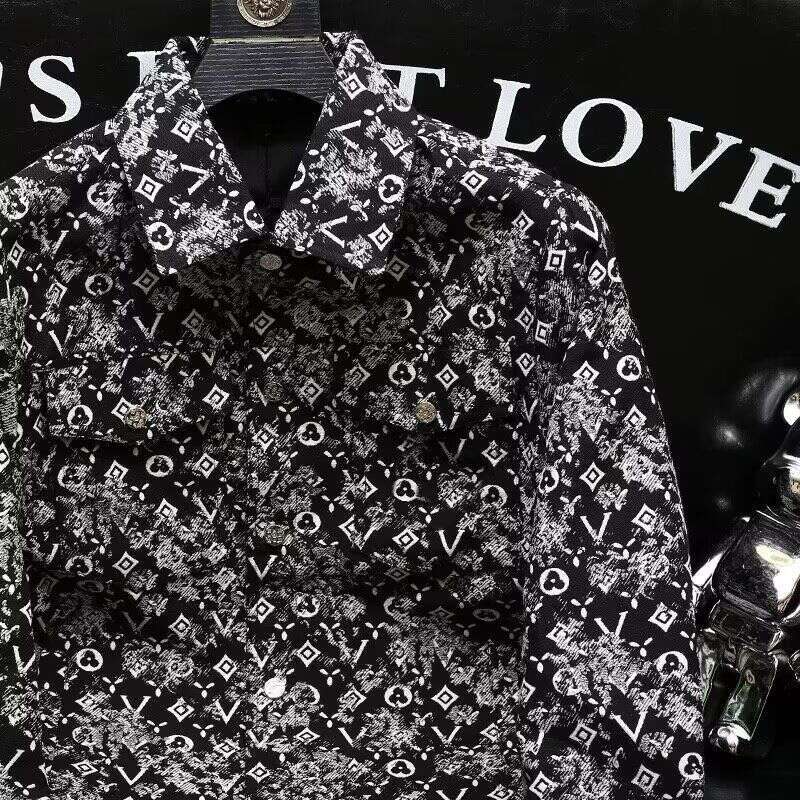 2024 New Spring And Autumn Men's Jacket With Turn-Down Collar, European Trendy Brand, Light Luxury Fashion Slim Fit Coat