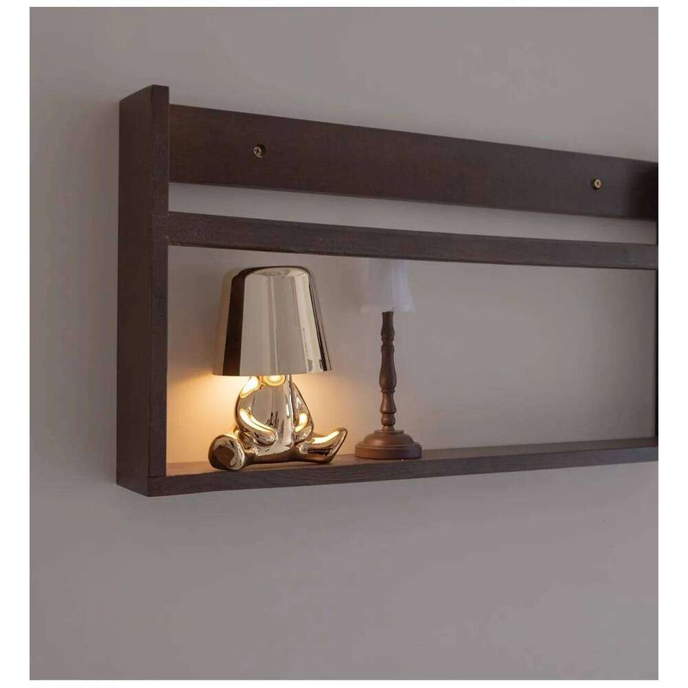 Light luxury small golden man charging lamp, touch switch night light, gold and silver color resin decor desk lamp YX465WS Z260227