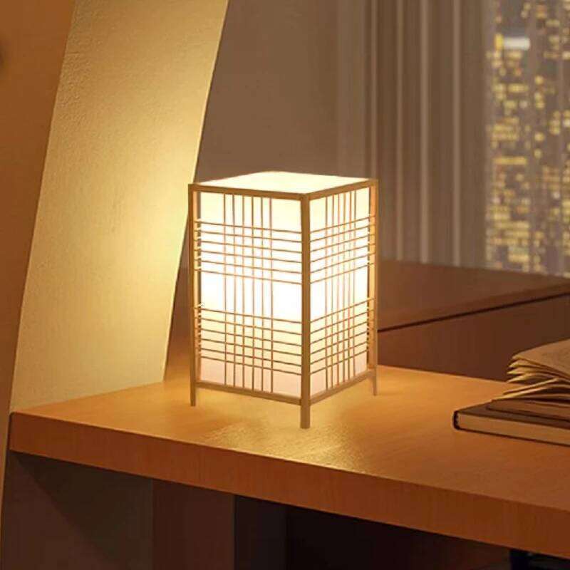 Woven ProductsSimple Bedroom Study Bedside Bamboo art Warm Decoration Desktop Japanese Table Lamp Z260227