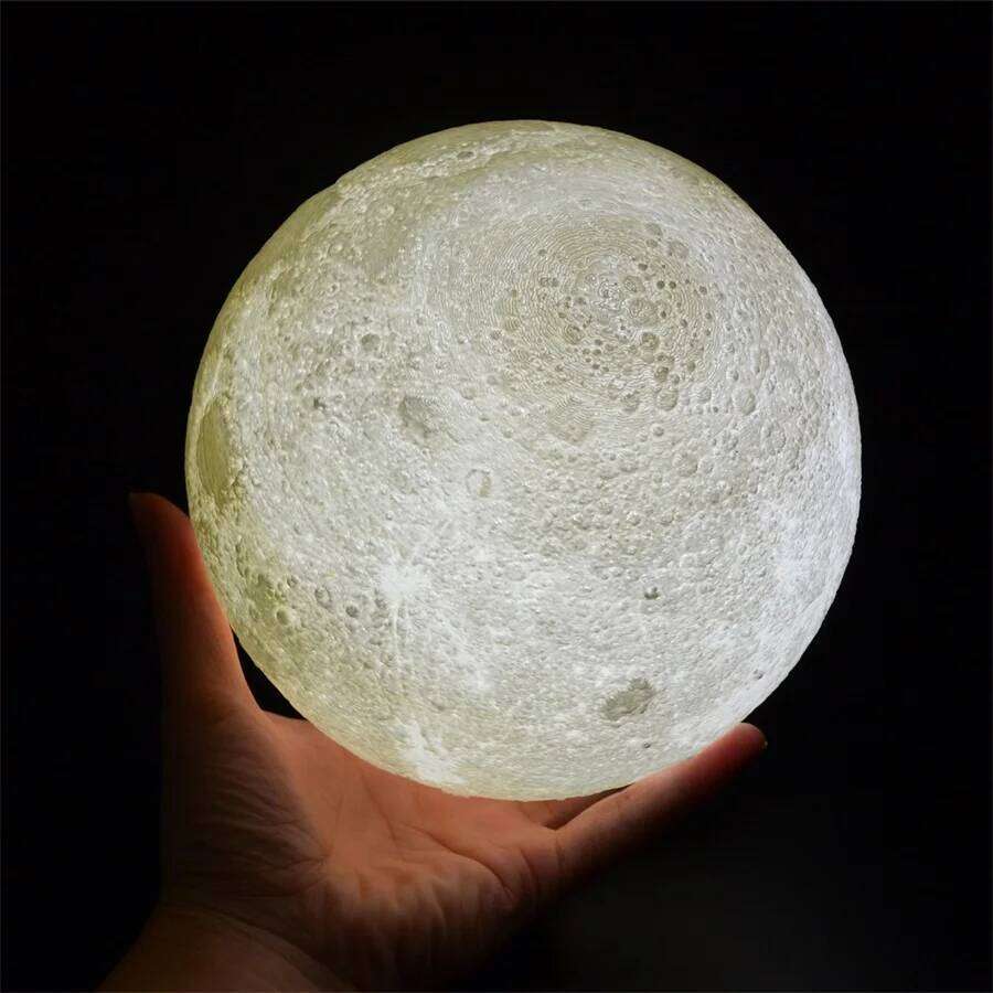 Dropship 3D Printed Star Moon Lights Colorful Rechargeable Touch Lamps Home Decor Creative Gift USB LED Night Light Z260227