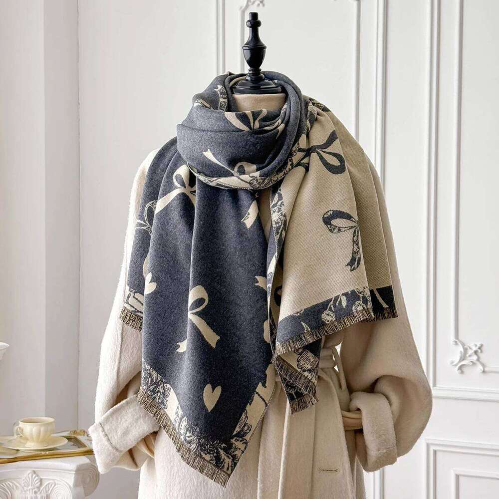 New Elegance Women Leopard Print Scarf 2025 Winter Warmer Pashmina Two-Sided Scarves Female Shawls Thick Blanket Wraps Foulard Z260226