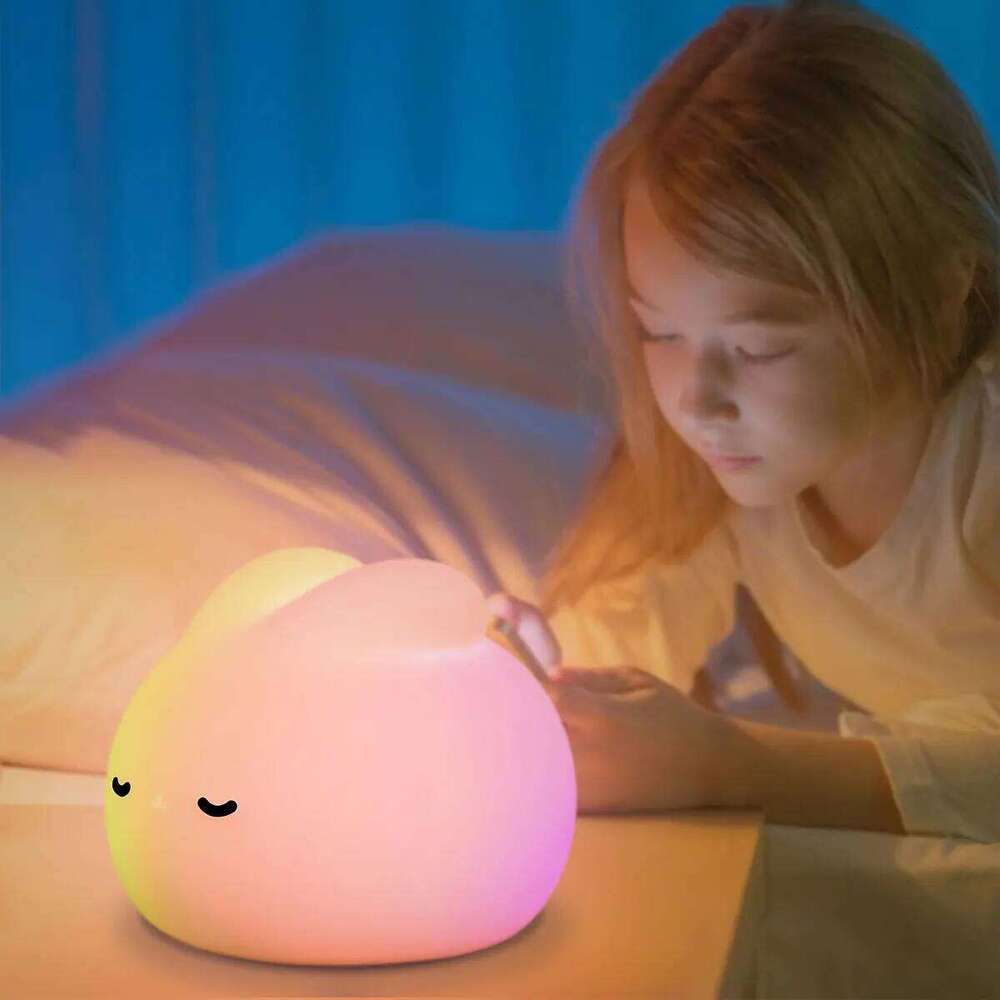 Rabbit For Kids Cute Bunny Lamp Gifts for Nursery Girls Boys Toddler Kawaii Room Decor USB Silicone Night Light Z260227