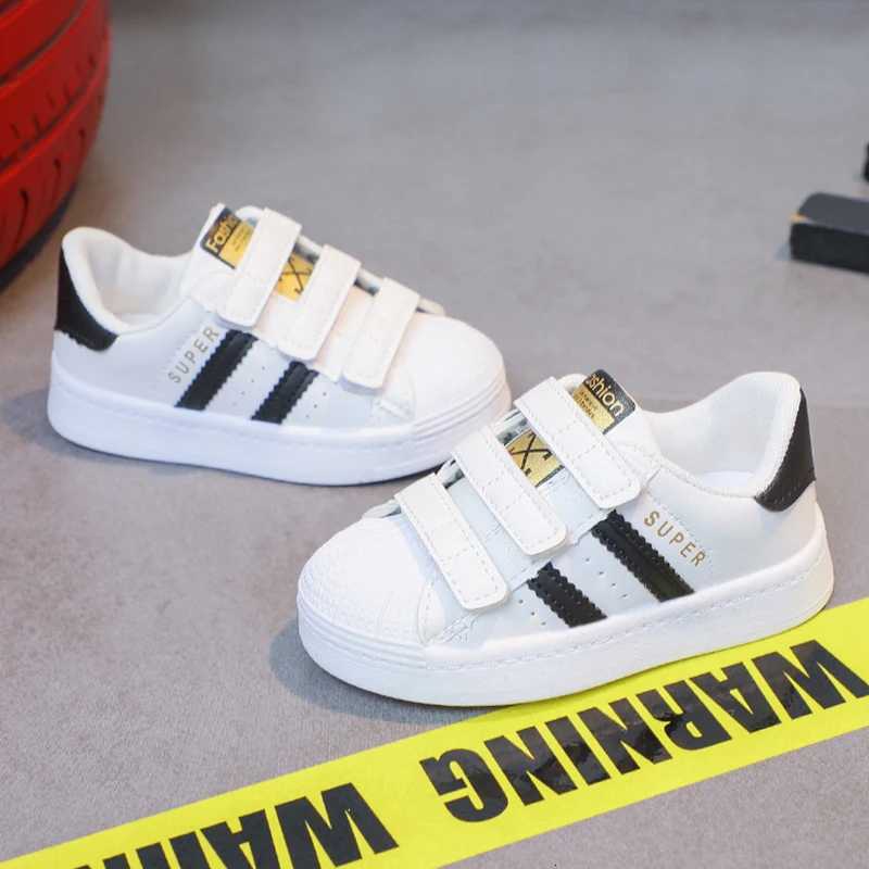 Kids Sneakers 1-6T Triple Velcro Shell Toe Non-slip Breathable Casual Outdoor Shoes for Boys Girls ToddlersT260227