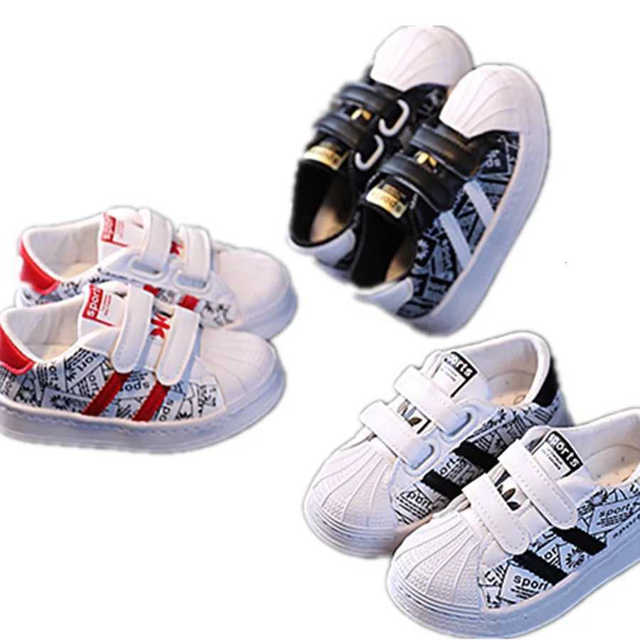 1-6T Baby Sneakers Shell Toe Graphic Print PU Non-slip Wear-resistant Toddler Sports ShoesT260227