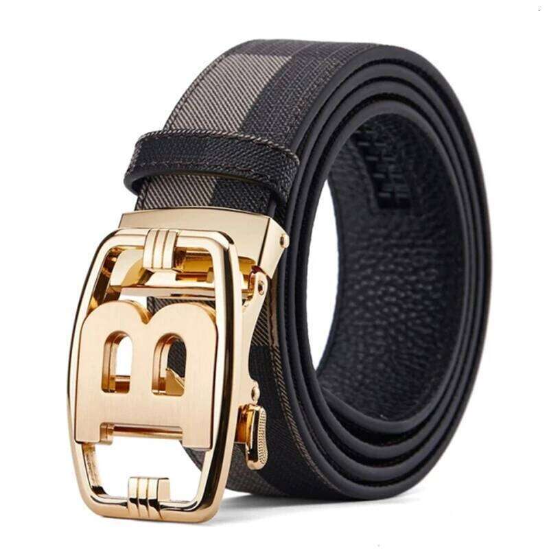 New Wide 34mm Luxury Vintage Designer B Buckle Men High Quality Women Genuine Real Leather Dress Strap Male Belt for Jeans 26H0227
