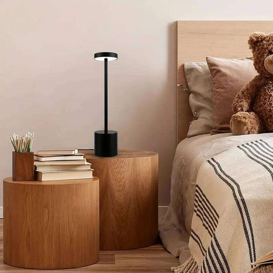 Classic Table USB Rechargeable Night Light 3 Colors Dimming Touch Desk Bedside Lamp Hotel Coffee Shop Club Z260227