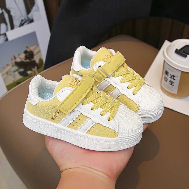 Kids Sneakers Textured Shell Toe Dual Closure Breathable Non-slip Shoes for Boys Girls Toddler Casual OutdoorT260227