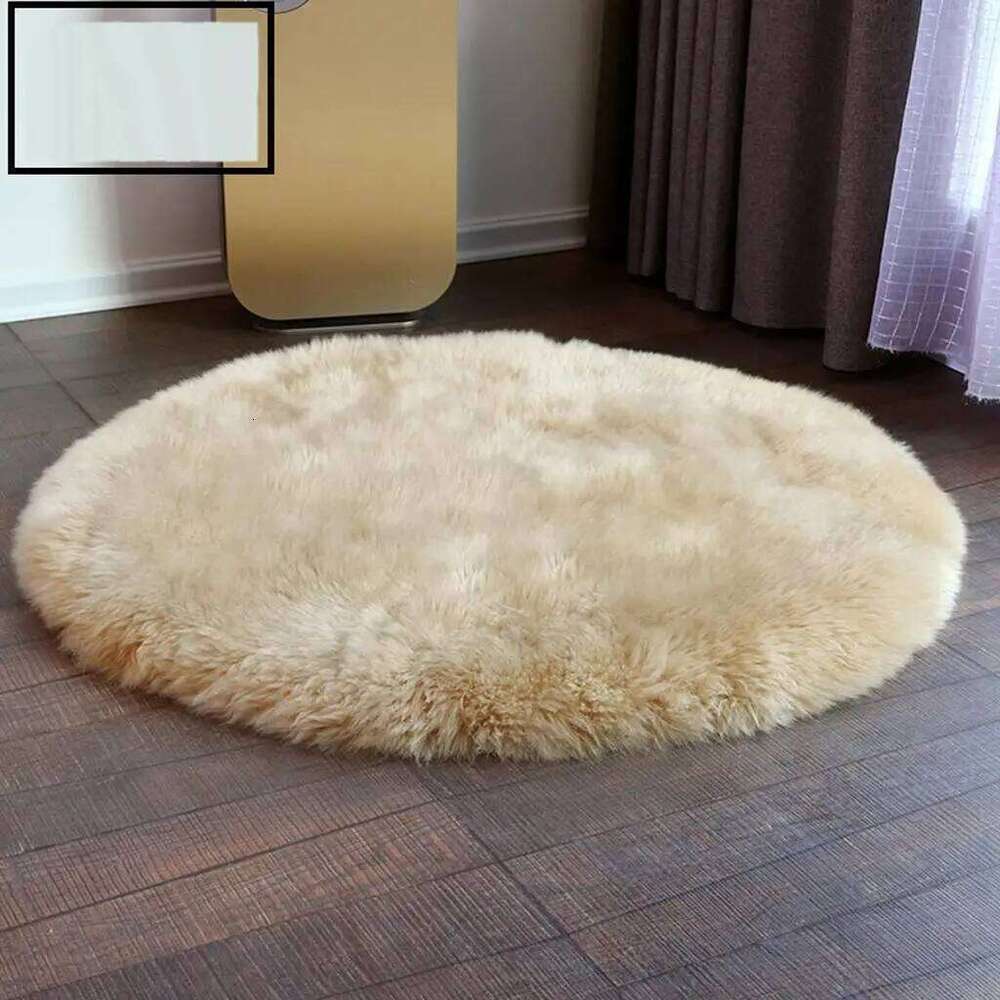 fityle Fashion Area Soft Sheepskin Skin Faux Fur Fake Rug Mat Small Rugs Living Bedroom Window Bedside Home Decor H260226