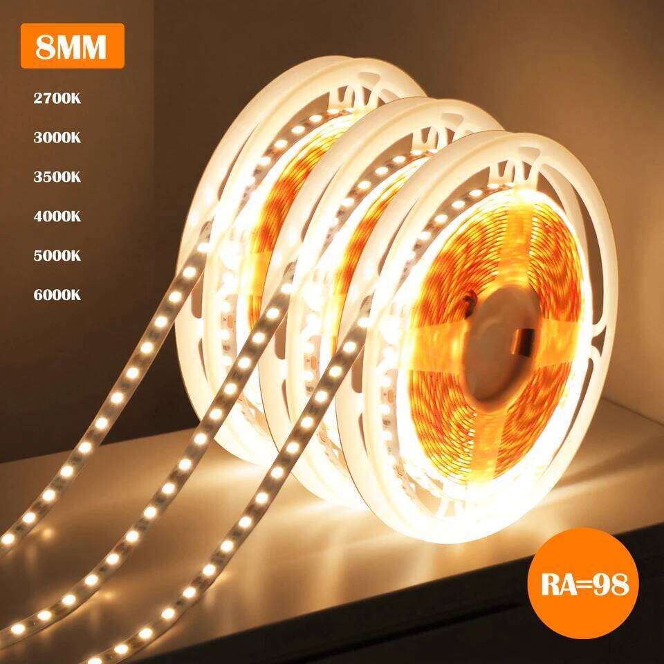 DC 12V 24V RA98 LED Strip SMD 2835 120LEDs/M 2700K 3000K 4000K 5000K 5500K 6000K IP20 Flexible Ribbon Rope Light 5M 10M/Roll Z260226