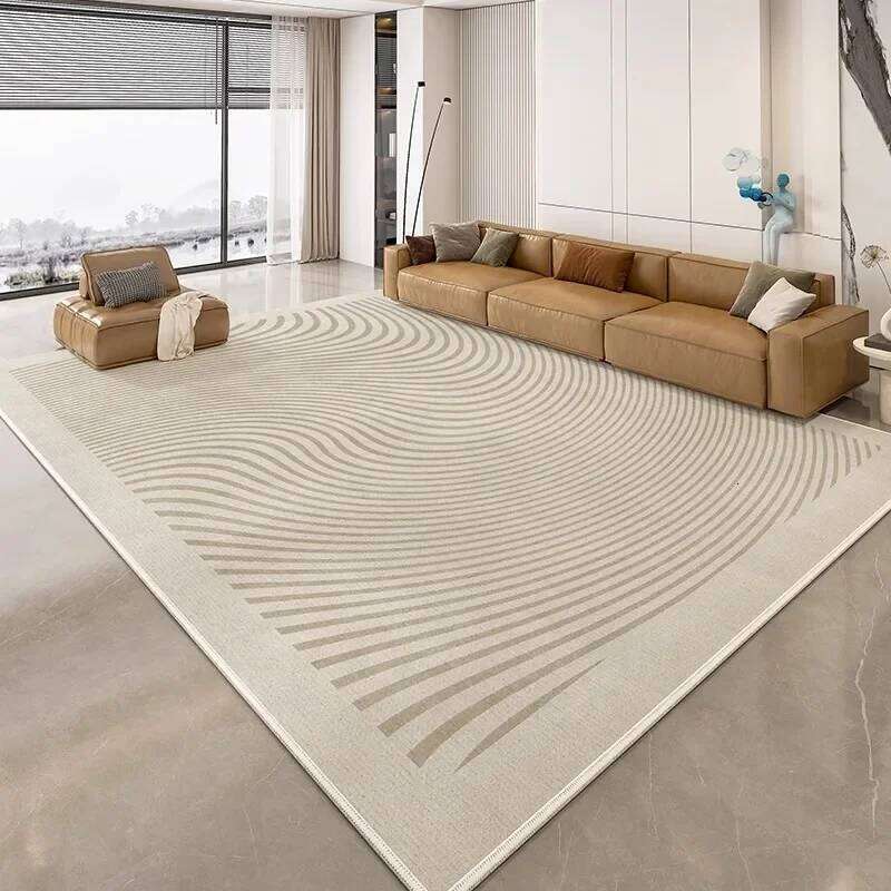VIKAMA Cream Style Living Room Carpet Water And Stain Resistant Large Area Rug - Sofa Coffee Table Blanket Home Decoration H260226