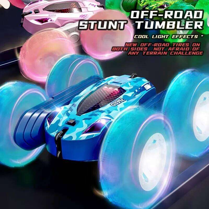 Stunt Double Sided Flip 2.4G Remote Control Cars 360 Rotation RC Off Road Drift Car Children Gifts For Kids Adults Toys H260227