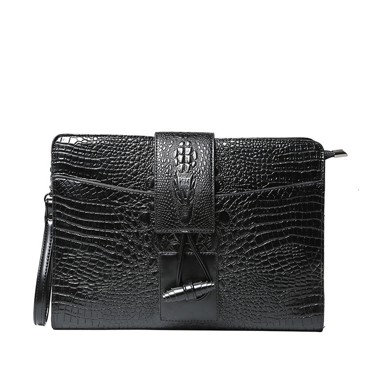 Alligator Pattern Clutch Men Large-capacity Handbag Multifunction Crossbody Shoulder Bag Men Clutches Envelope Document Bag