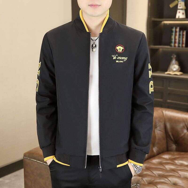 2026 High-End Embroidered Jacket Men's Spring New Stand Collar Coat Tiger Head Trendy Youth Casual Stylish