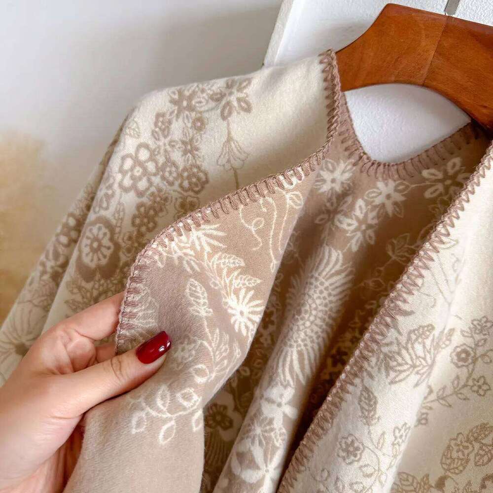 New Winter Slit Double-sided Large Shawl Elegant Women Fashion Brand Warm Scarf Print Scarve Pashmina Mujer Foulard Bufanda 2025 Z260226