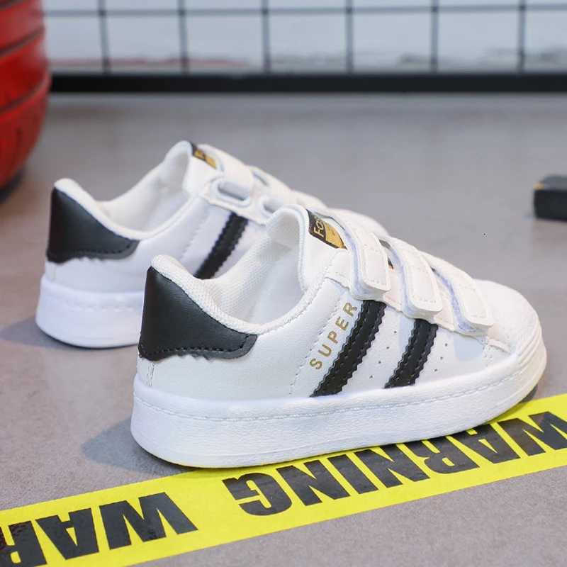 Kids Sneakers 1-6T Triple Velcro Shell Toe Non-slip Breathable Casual Outdoor Shoes for Boys Girls ToddlersT260227