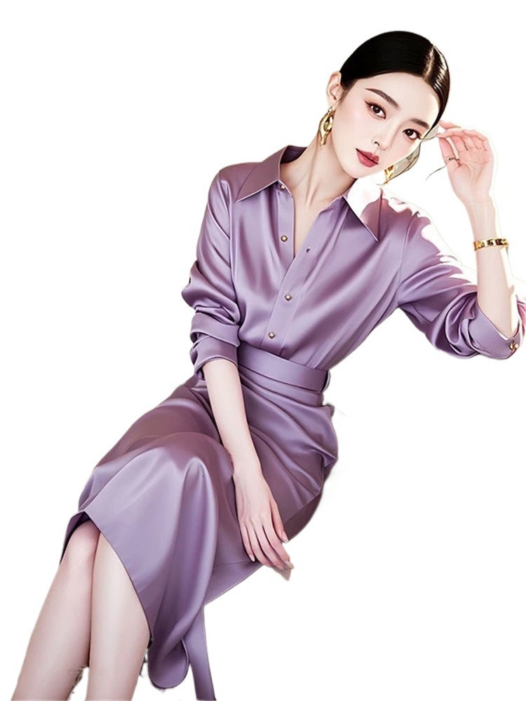 Womens Blue Satin Maxi Prom Dresses Summer Fashion One Shoulder Tie Waist Long Formal Cocktail Dresses for Women 240801