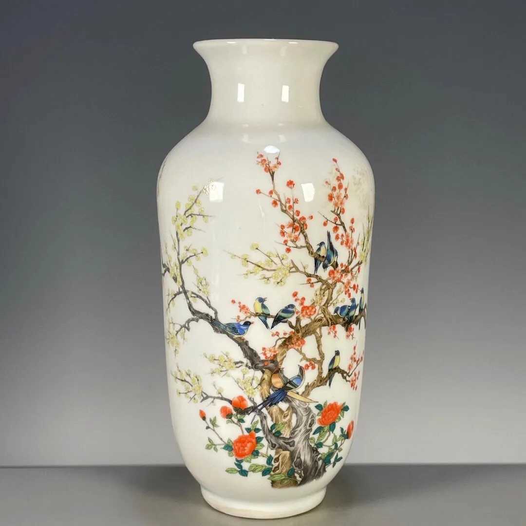 Jingdezhen Ceramic Vase Chinese Home Decor for Living Room & Foyer Flower ArrangementT260227