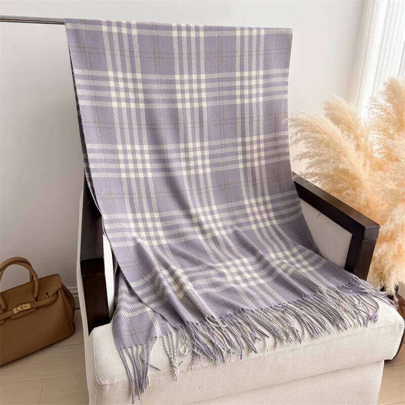New Men Women Luxury Quality Scarf Retro Warm Shawl Autumn Winter Thickened Tassel Scarves for Female Classic Plaid Version Wrap Z260226