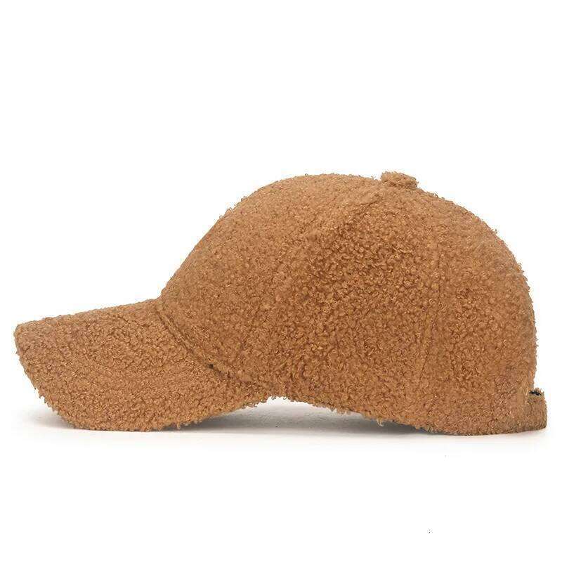 Winter Lamb Wool Solid Color Plain Baseball Cap - Warm Teddy Fleece, Face-Flattering, Structured Crown Z260226