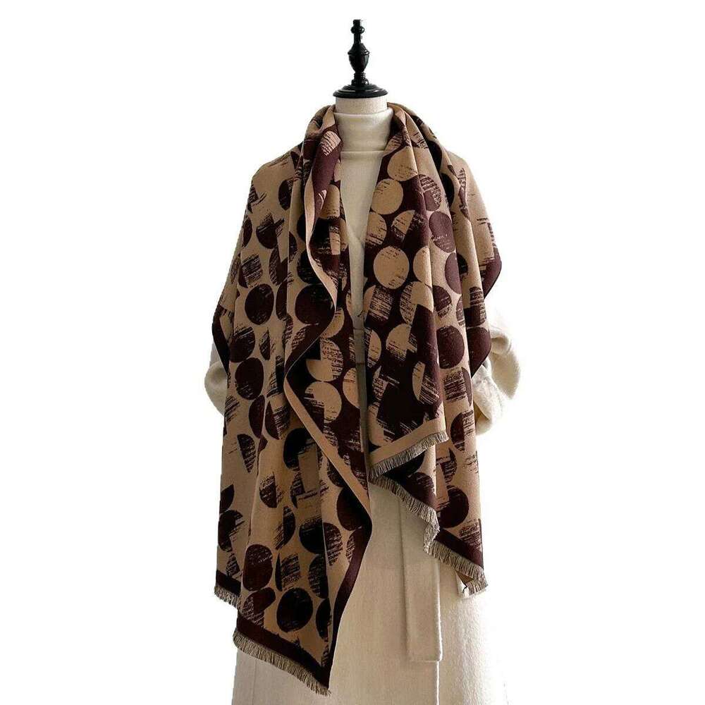 Women Autumn Winter Brand Thick Warm Scarves Cashmere Dot Scarf Luxury Shawl Wrap Poncho Echarpe Stoles Pashmina Z260226