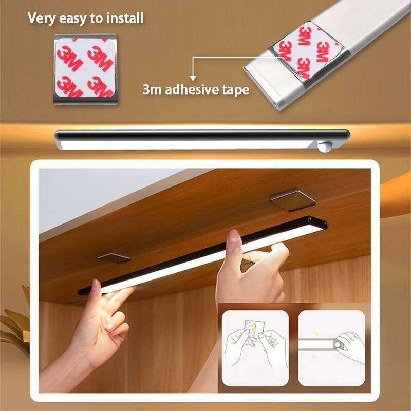 Motion Light Wireless USB Rechargeable Sensor LED Lamp For Kitchen Cabinet Wardrobe Bedroom Staircase Closet Lights Z260227