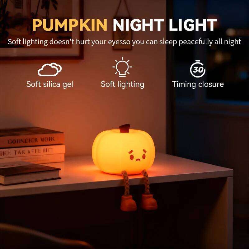 Pumpkin Night Light,Touch-sensitive dimming,30-minute timer.Ideal for festive ambiance, home decor lighting and gift-giving Z260227