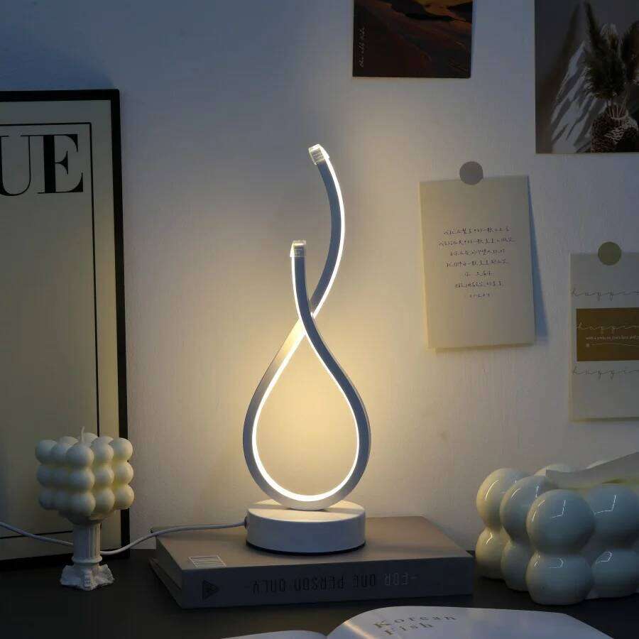 1PC Creative Modern Elegant White LOVE Gesture Desktop Lamp, USB Power Supply - Three-color Lighting, Suitable for Various Occas Z260227