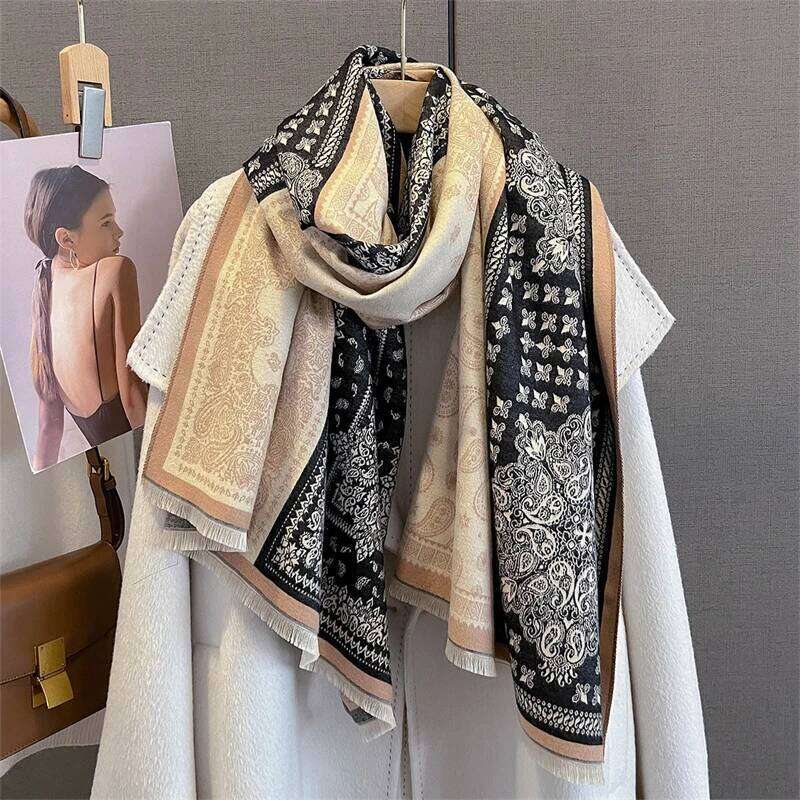 Autumn and Winter Travel Warm Cashmere Shawl Scarf Fashion Women Luxury Print Pashmina Blanket Wraps Female Poncho Bufanda Z260226
