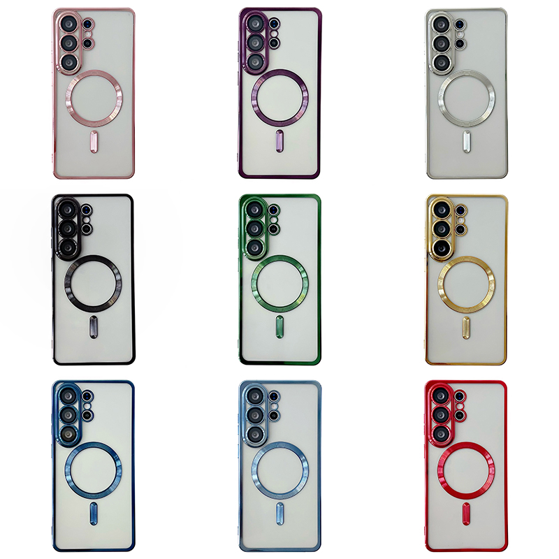Plating Magnetic Case For Magsafe TPU Shockproof Camera Lens Protection For Samsung S26 Ultra S25 Edge S24 FE S23 S22 Plus A07 A17 A37 A57 A06 A16 A36