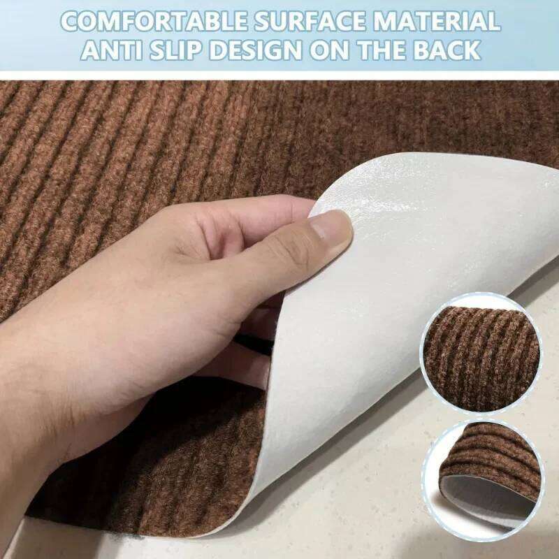1pcs Double Stripe Non-Slip Doormat Entryway - Heavy Duty Dirt Resistant Rug Indoor Outdoor Carpet for Home/Office H260227 - view 4