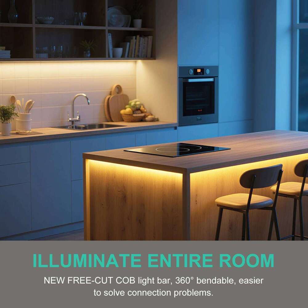 5MM COB Strip 12V 24V 400LEDS/M Flexible Ribbon Rope LED Light 3000K 4000K 6000K Home Decor FOB led light Z260226