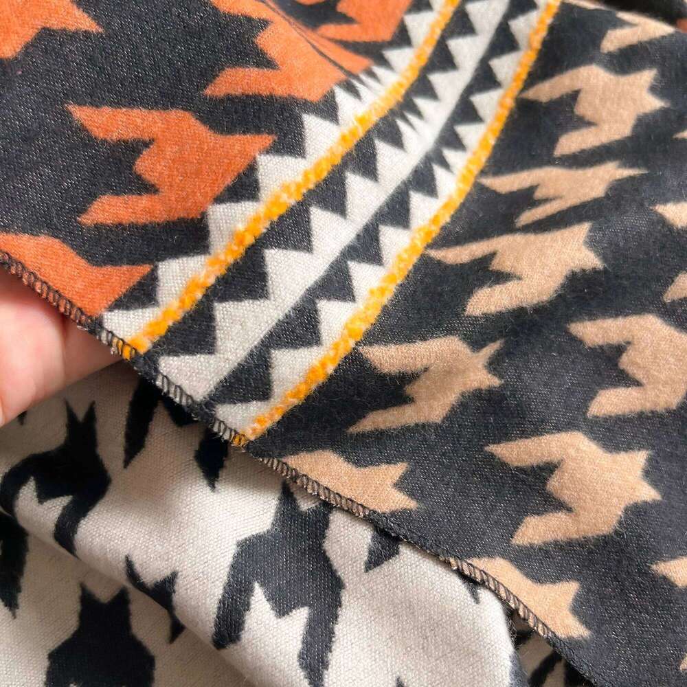 New Houndstooth Print Scarf for Women Warmer Winter Cashmere Pashmina Scarves Shawls Female Thick Blanket Wraps Foulard 2025 Z260226