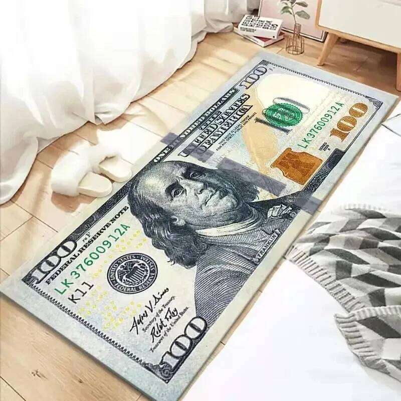 USA Dollar Design Carpet for Living Room Home Decor Kitchen Hallway Balcony Rugs Bathroom Anti-slip Floor Mat Entrance Floormat H260226