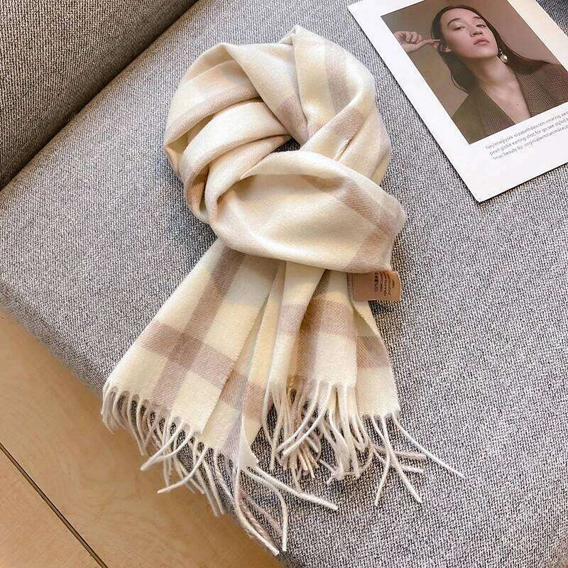 100% Wool Winter Scarf for Women Long Warm Cashmere Hijab Solid Lady Shawl Wrap Female Pashmina Bandana Head Scarves Z260226