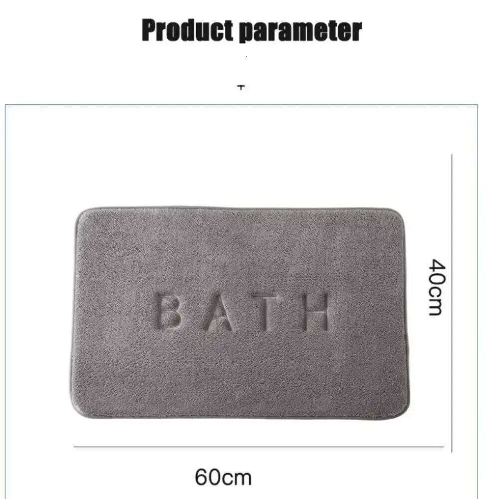 Anti Slip Faux Cashmere Memory Foam Carpet Coral Fleece Super Absorbent Floor Mat Kitchen Living Room Bathroom H260226