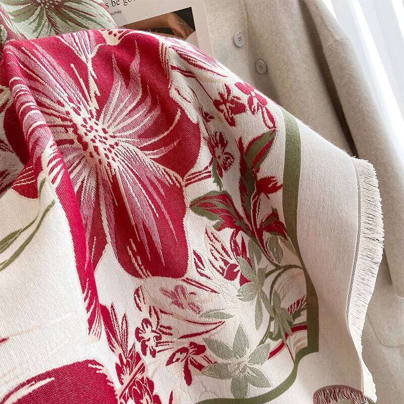 New Fashion Cashmere Women Two-sided Large Square Scarf Winter Warm Shawl and Wrap Bandana Pashmina Female Foulard Thick Blanket Z260226