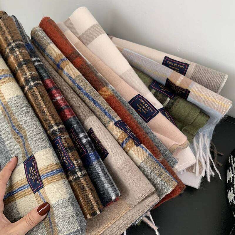 Luxury Brand Classic England Style for Women Scarf Fashion Stripe Plaid Scarves Tassel Shawls Pashmina Lady Wrap Poncho Stoles Z260226