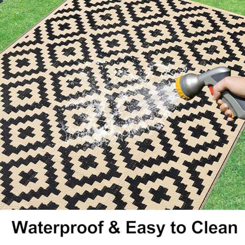 kitinjoy Reversible Plastic Rugs Outdoor Camping RV Mat Carpet Rooftop Non-slip Super Waterproof Indoor Mats For Living Room H260226