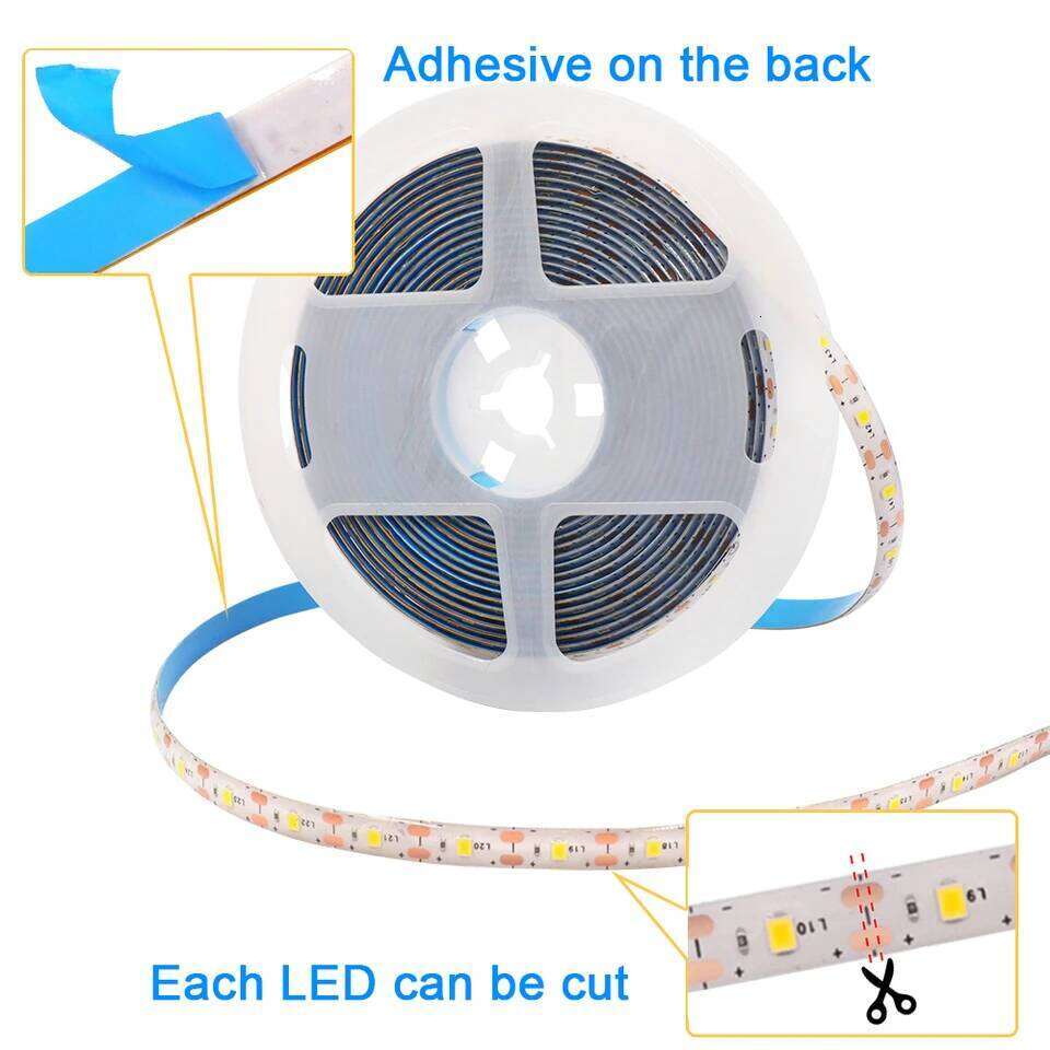5V USB LED Strip Light Battery Power SMD 2835 3528 60LED 0.5m 1m 2m 5m Cold White Warm Blue Ribbon Cabinet Lights Night DC5V Z260226