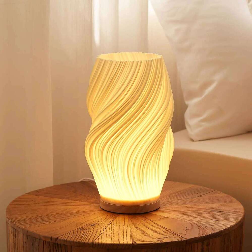 3D Pleated Bedroom Bedside 3 Levels Dimmable Desk Lights LED Night Light Coffee Shop Card Seat Atmosphere Lamp Z260227