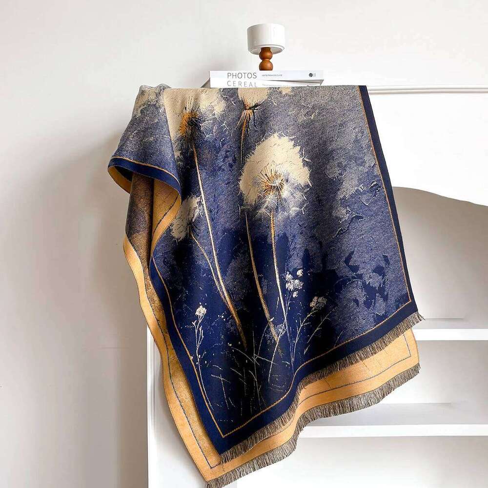 Brand Fashion Floral Winter Warm Cashmere Shawl Scarf Women Oil Painting Print Pashmina Thick Scarves Wrap Femal Poncho Echarpe Z260226