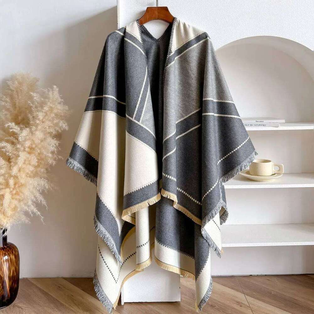 2025 Luxury Brand Cashmere Women Scarf Winter Warm Slit Double-sided Large Shawl Pashmina Foulard Square Thick Blanket Poncho Z260226