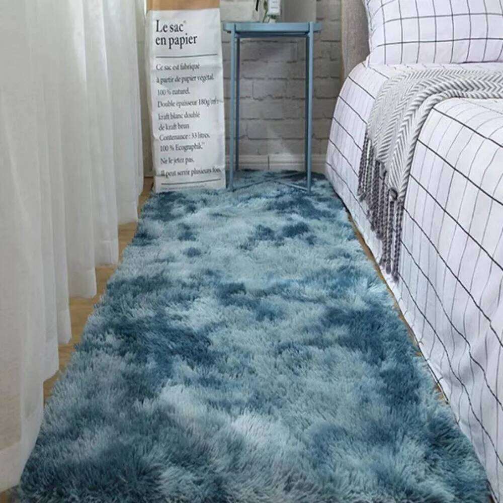 VIKAMA Long Pile Soft Living Room Bedroom Bedside Non Slip Skin Friendly Ins Nordic Style Home Decor Carpet H260226
