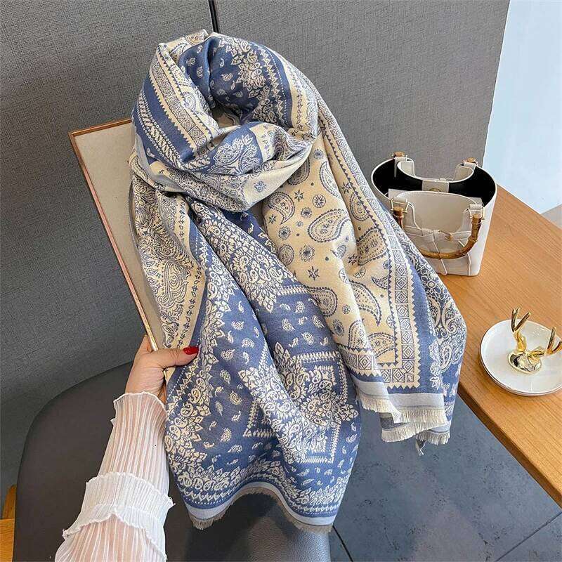 Autumn and Winter Travel Warm Cashmere Shawl Scarf Fashion Women Luxury Print Pashmina Blanket Wraps Female Poncho Bufanda Z260226